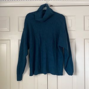 Teal Free People Turtleneck